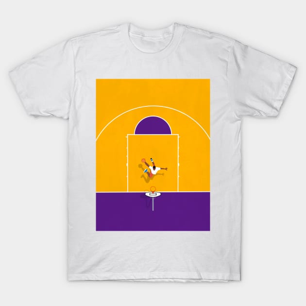 Shoot Hoops | Lakers Colors T-Shirt by From Above